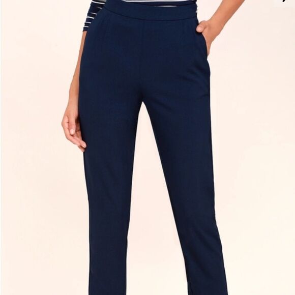 Lulus Navy Trouser Pant - Picture 3 of 4